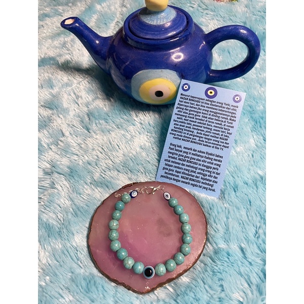 Gelang Turki - Gelang Batu Pirus - Nazar Boncugu Rosabella Turki