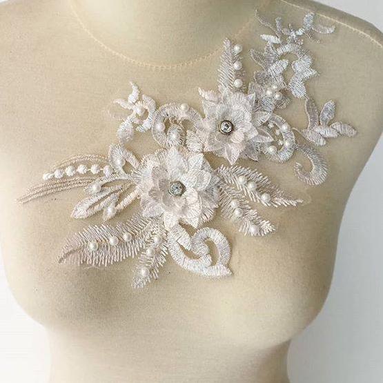 지 Lace bordir bunga 3d/bordir bunga 3d
