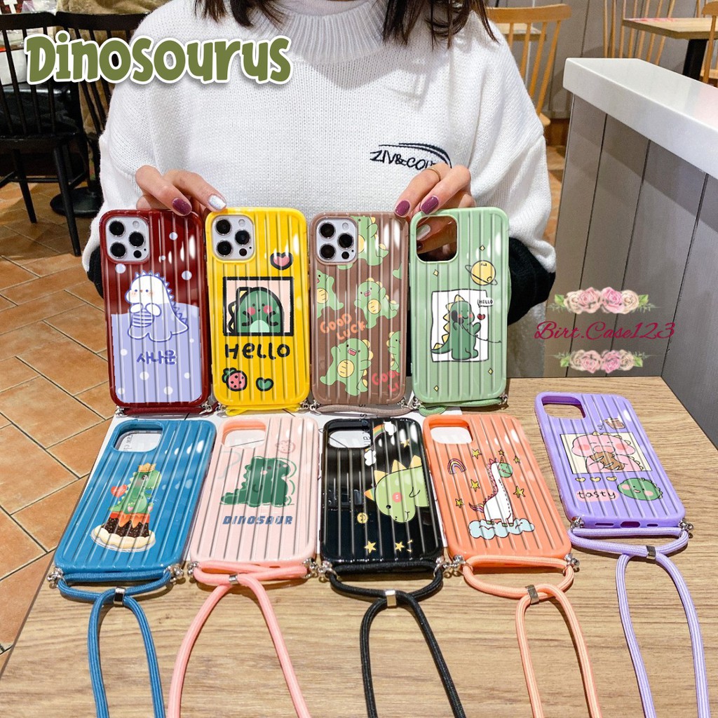 Softcase Koper Slingcase Lanyard DINOSAURUS Samsung J5 J6 J6+ J710 A6+ J7 Prime Pro BC3698