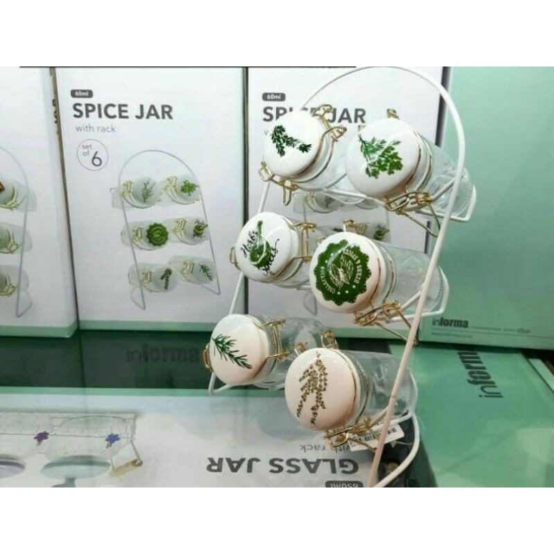 toples bumbu 1 set isi 6 + keranjang by informa