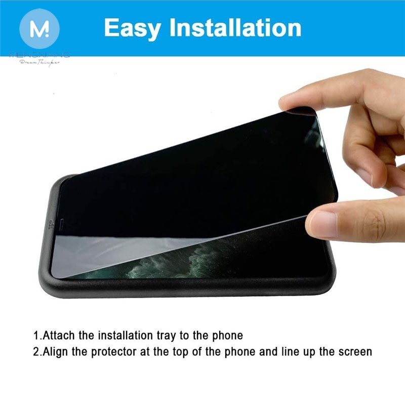 Pelindung Layar Tempered Glass HD Anti Mengintip Untuk Iphone 7 8 Plus X Xs Xsmax 11 12 Pro Max 13