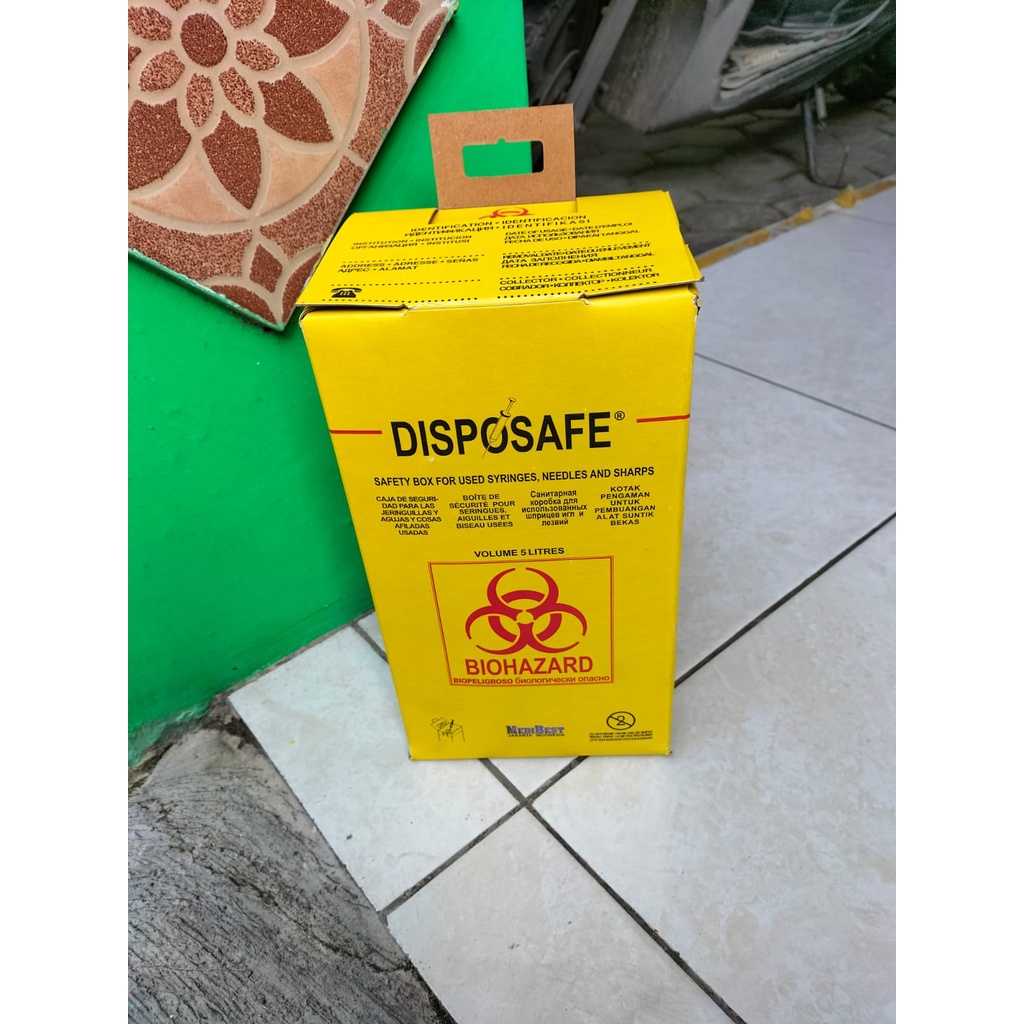 DISPOSAFE SAFETY BOX 5 LITER / WADAH LIMBAH MEDIS 5 LITER / Safety Box 5L /Safety Box Medis 5 Liter 