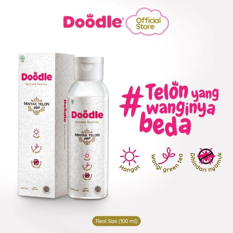 Doodle Minyak Telon Aroma Green Tea (Kemasan 60 &amp; 100 ml)