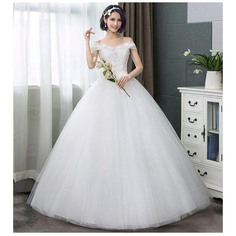 Gaun Pengantin 0690718 Putih Sabrina Wedding Gown
