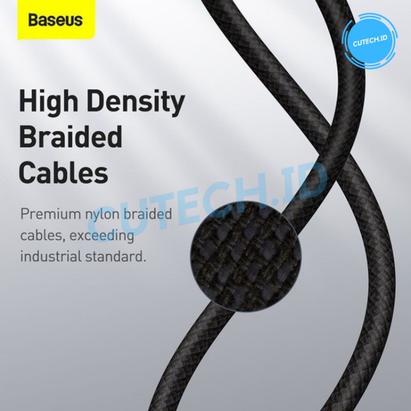 BASEUS KABEL DATA HIGH DENSITY TYPE C TO TYPE C PD FAST CHARGING 100W