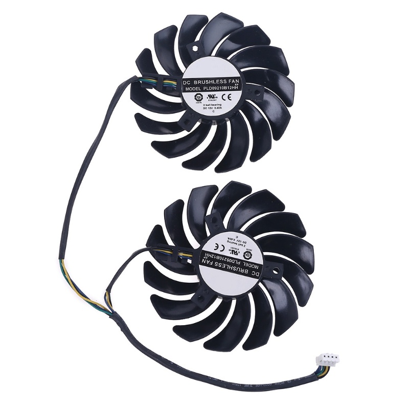 Bt 1pasang 87mm PLD09210B12HH 4pin Grafis Video Card Cooling Fan Untuk MSI RX 470 480 570 580 Armor