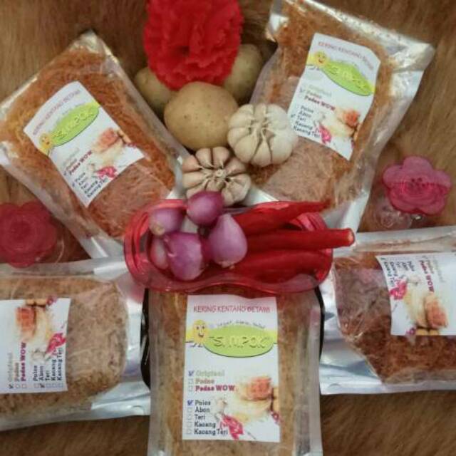 

Kering Kentang Betawi Si Mpok. Varian Rasa Pedas Wow Kacang Teri