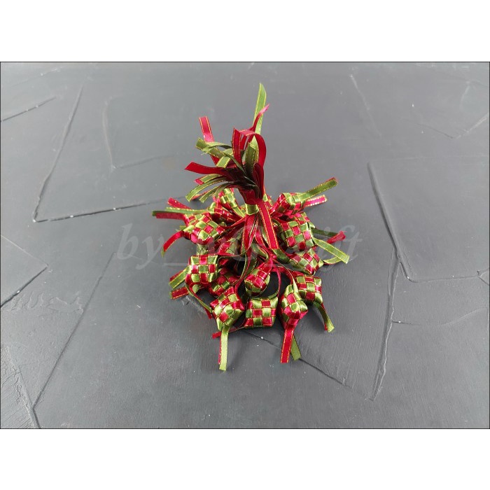 

Hiasan Idul Fitri - Ketupat Hijau Ungu, Lebar 0.6cm; 1Pack 12pcs