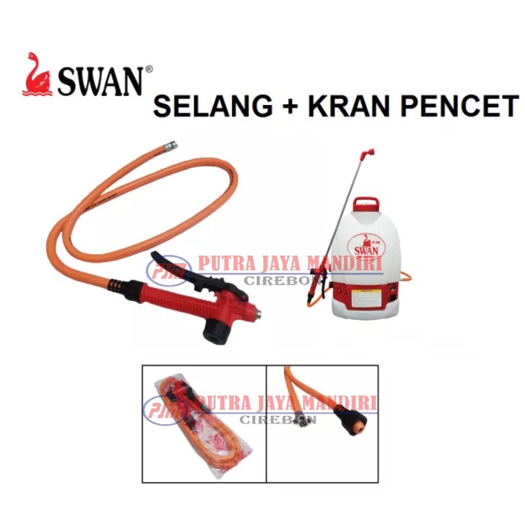 Swan Selang + Kran Pencet - Kran Pencet Dan Selang Untuk Tangki Semprot