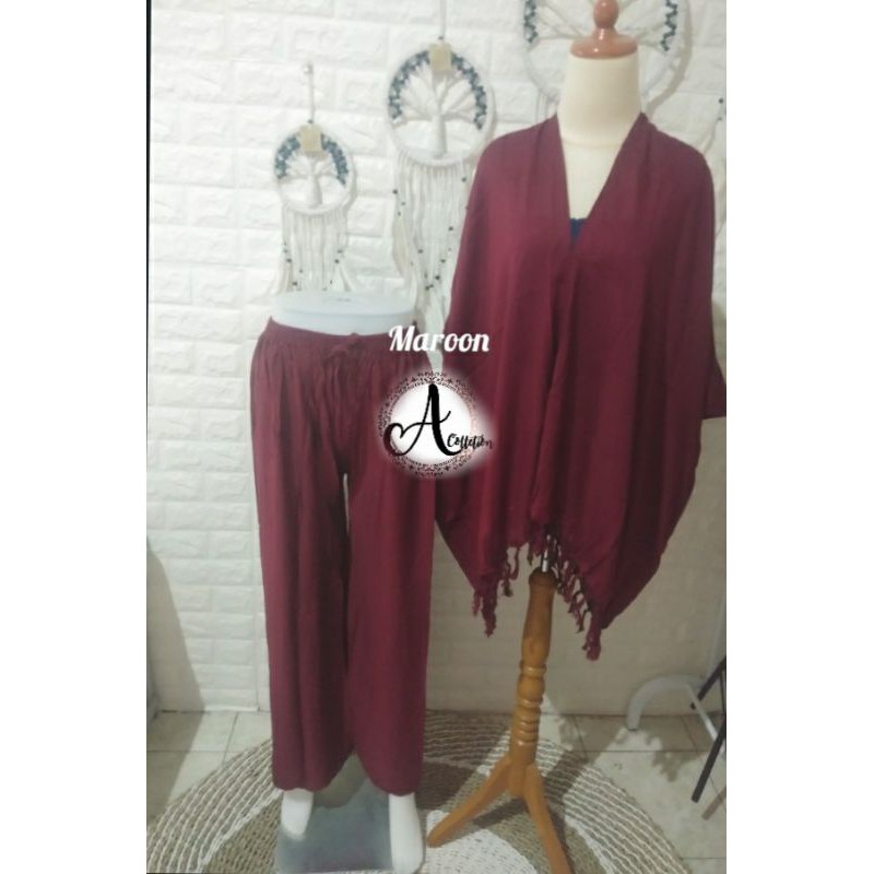 Setelan Celana Polos Bali / One Set Polos Rumbai Bali