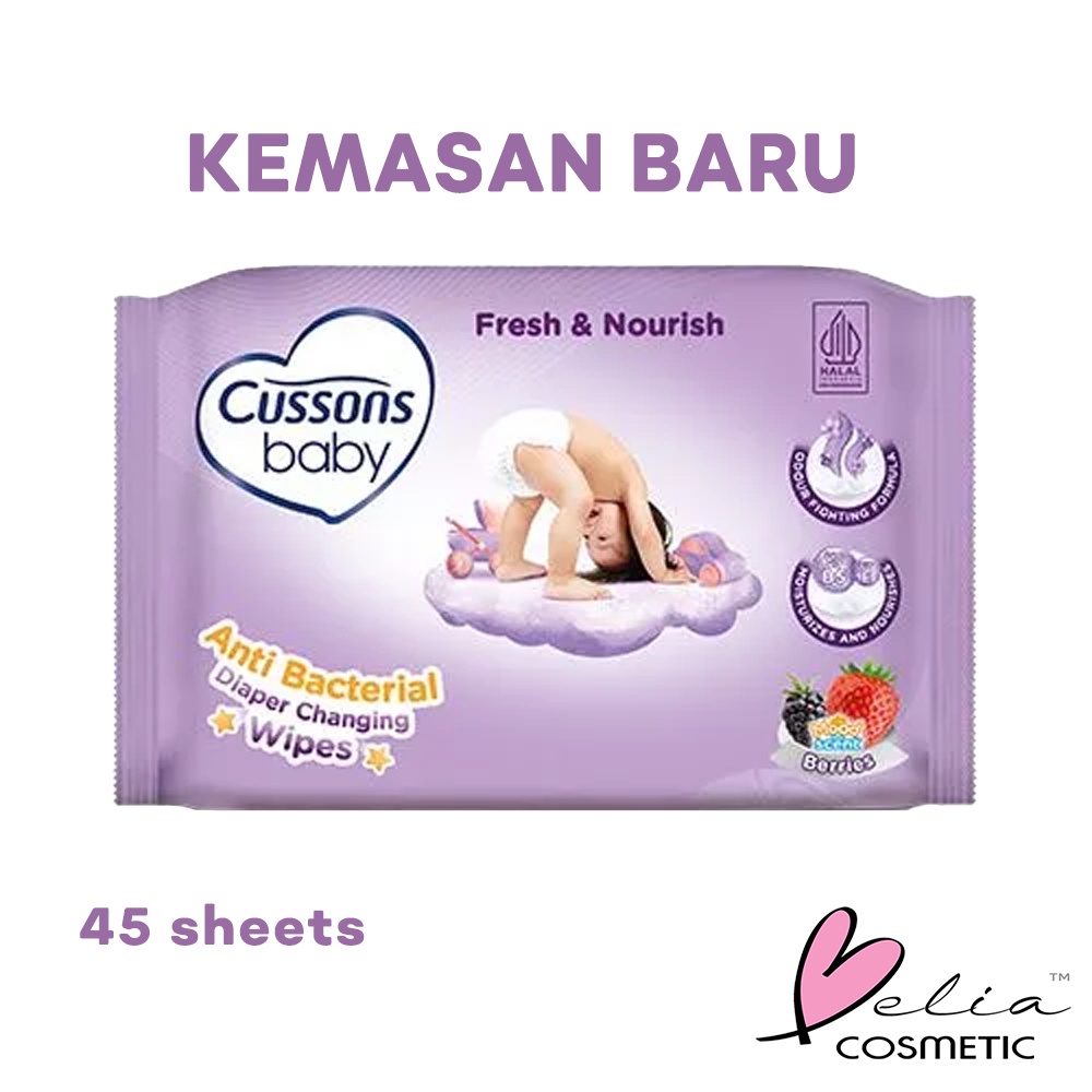 ❤ BELIA ❤ CUSSONS BABY Wipes | 45 Sheets 45's Sheet | Tisu basah | Tissue Bayi | Tissues | Mild &amp; Gentle | Soft &amp; Smooth | Fresh &amp; Nourish | Pure &amp; Gentle | Protect Care | Sensitive (✔BPOM)