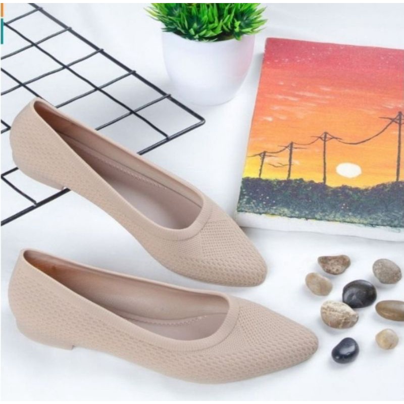 Sepatu flat shoes wanita Karet Jelly Wanita Porto BTS