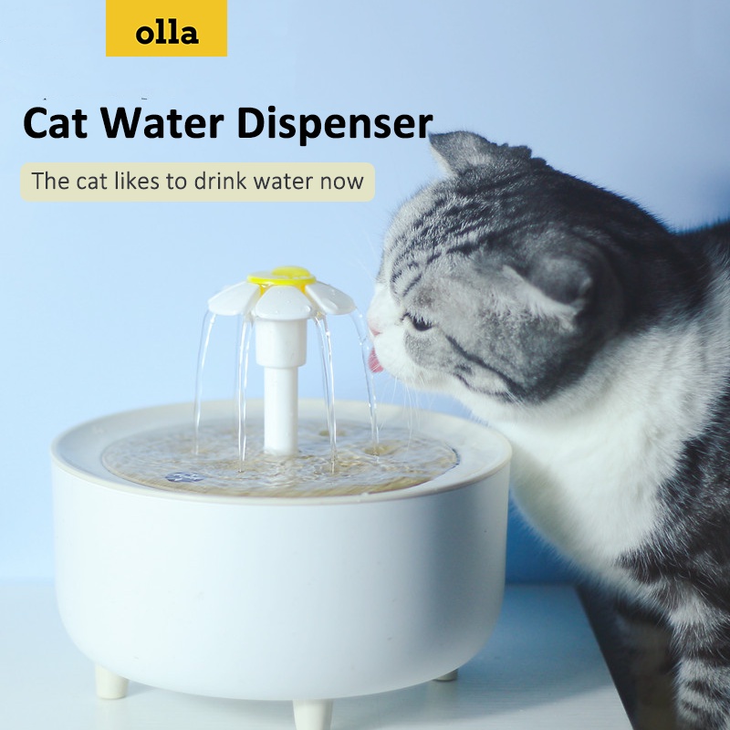 olla Dispenser air hewan peliharaan baru/ Filter sirkulasi otomatis, Dispenser air kucing/Pengumpan air hewan peliharaan pintar/ Air mengalir kucing/Wadah air minum untuk kucing dan anjing