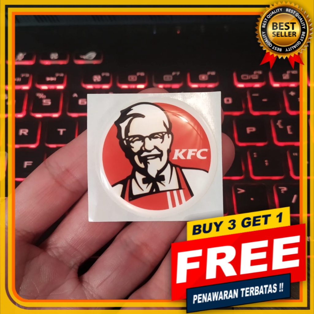 

KFC LOGO STIKER 3D RESIN LENTUR STIKER DIAMETER 4CM STIKER MOTOR AKSESORIS SEPEDA MOTOR STIKER AESTHETIC