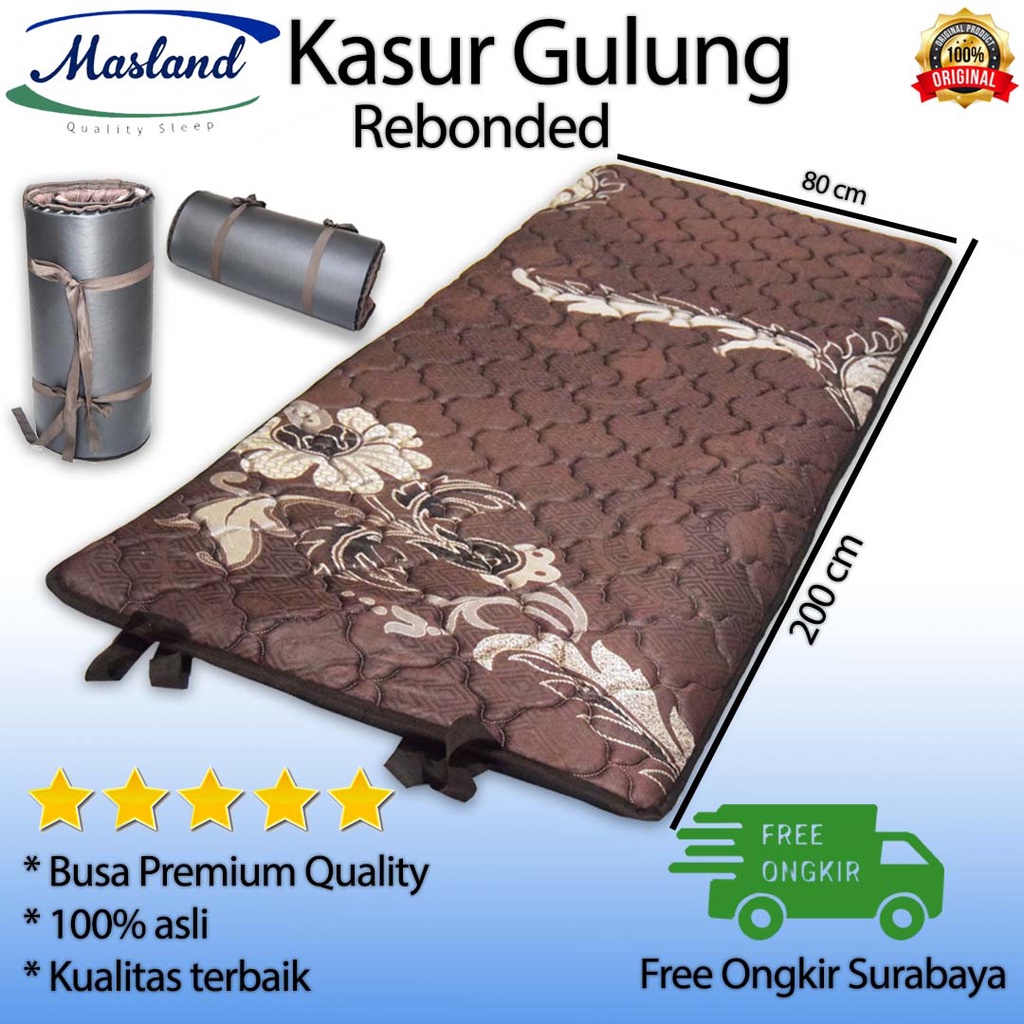 Kasur Gulung Masland tebal 4cm Busa Rebonded