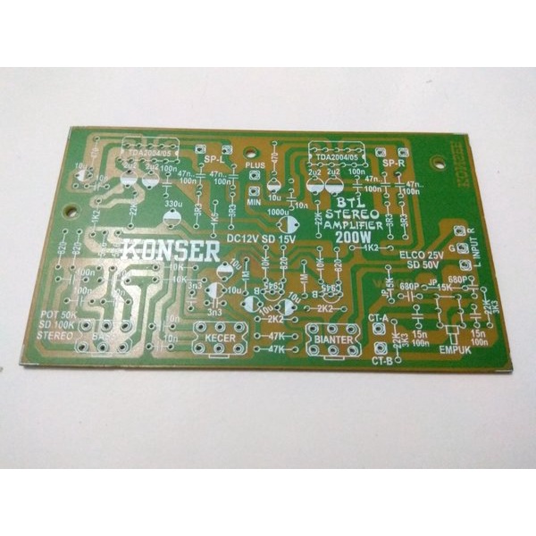 PCB Stereo Power Amplifier TDA2005 - TDA2004