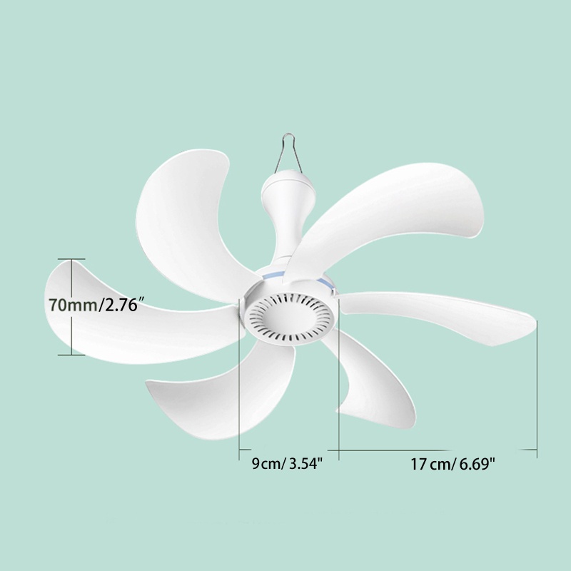 Vivi Ceiling Fan 220v 20W Kipas Angin Listrik Mini Hemat Energi Putih Diameter 43cm/17in