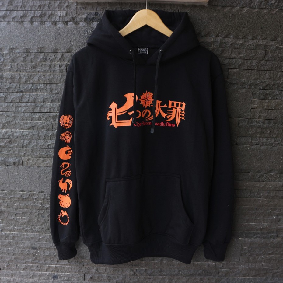 Jaket Sweater Anime Nanatsu no Taizai  Hand logo Seven Deadly Sins Hoodie Jumper Premium Jumbo