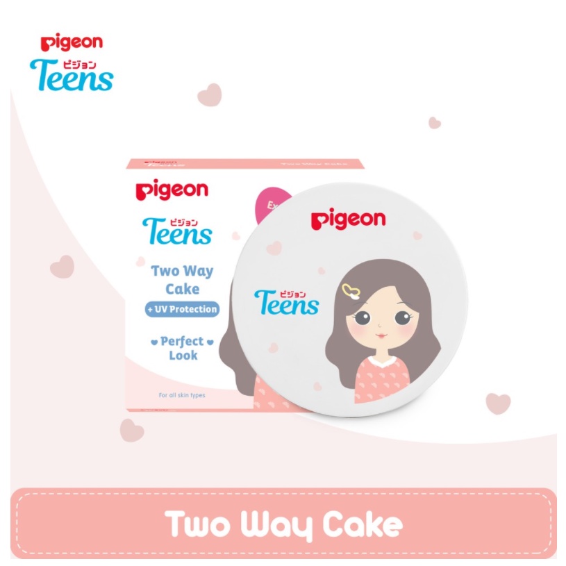 PIGEON Teens Two Way Cake 14Gr / Bedak Padat Mengandung Foundation