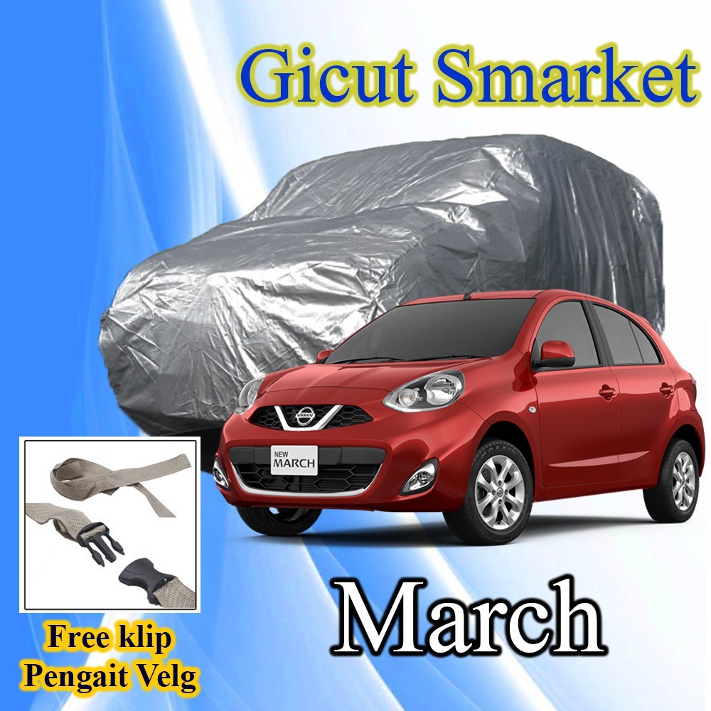 selimut sarung cover body mobil nissan march free pengikat ban