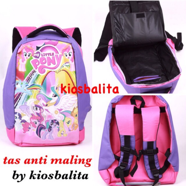 TAS RANSEL ANAK ANTI MALING DENGAN RAIN COAT &amp; TEMPAT LAPTOP/ tas anak sekolah/tas travelling