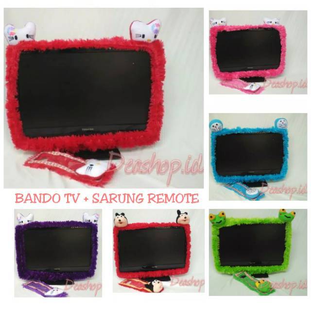 [DEASHOP] [SMART LIVING DECORATION] SARUNG TV LCD LED  BANDO TV + REMOTE UKURAN 14 - 43 INCH