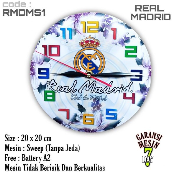 Jam Dinding REAL MADRID FC SWEPP Team Club Klub Sepak bola HALUS