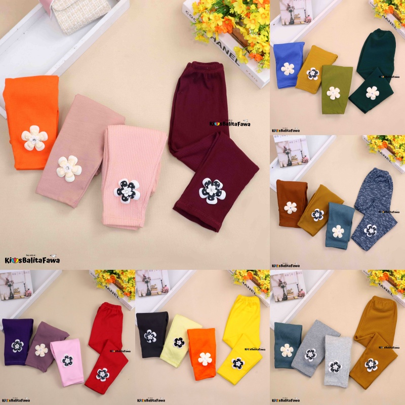 [IMPORT] Legging Twice uk Bayi-5 Tahun / Celana Panjang Premium Cotton Rib Anak Perempuan Bayi Balita Leging Polos Lejing Laging Knit Import babycinnamon