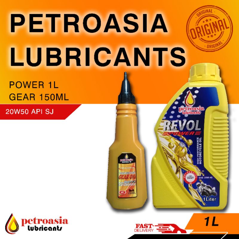 Paket Hemat Petroasia , Revol Power 1L SAE 20W40/API-SF + Petro Renova Gear matic 150ML