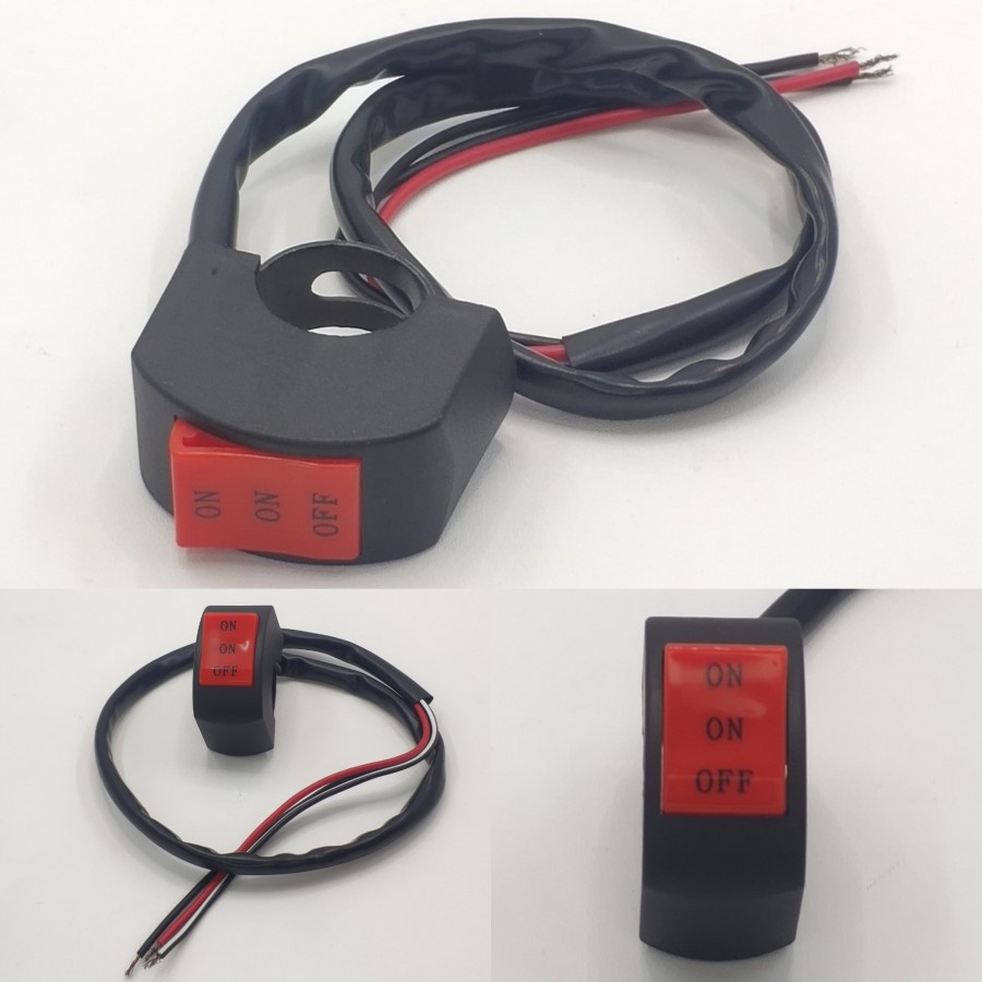 Saklar ON ON OFF Saklar Stang 3 Kabel Saklar Lampu Stang Motor 3 Mode