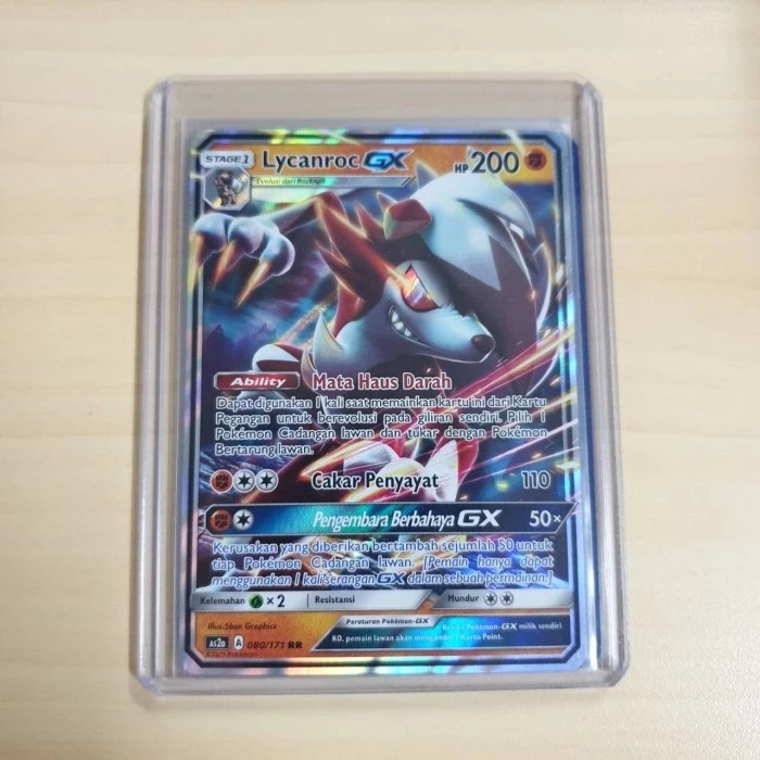Kartu Pokemon Indonesia - Lycanroc GX RR