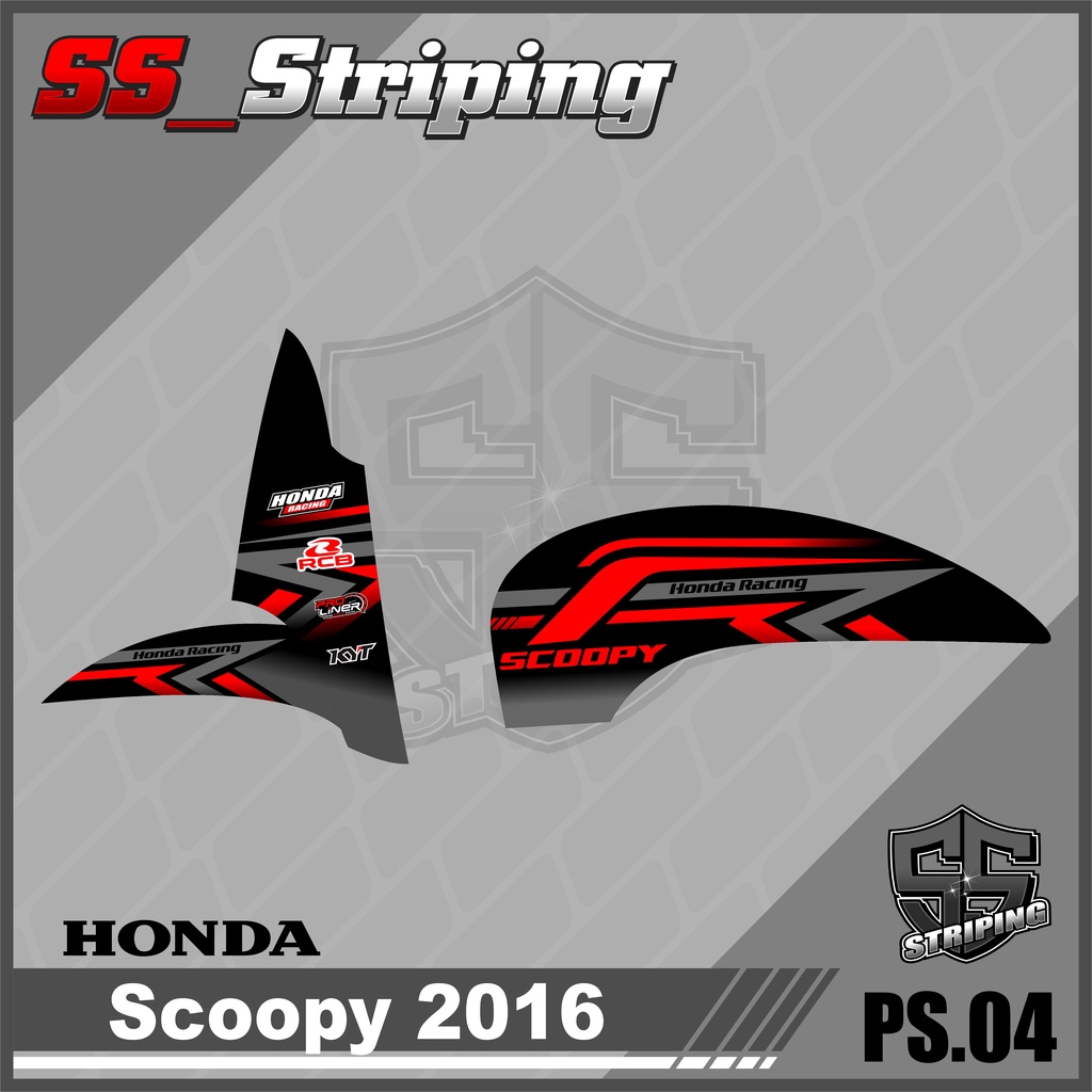 Sticker Striping List Variasi Scoopy 2016 - Striping Scoopy 2016. PS.004