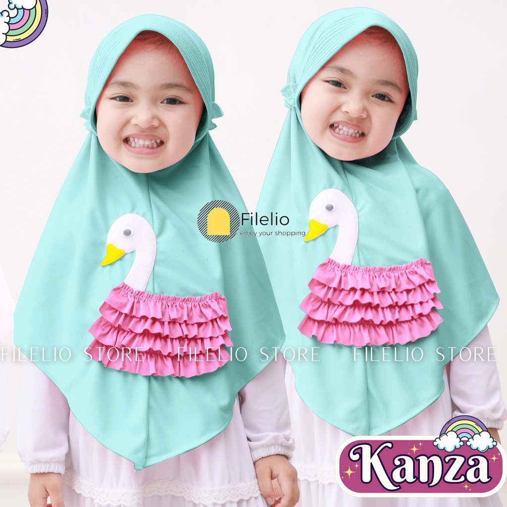 Kerudung Instan Anak TK Kanza / Hijab Anak TK Kekinian / Hijab Anak TK Tali Karet Ped Antem / Jilbab Anak Karakter Duck Rempel / Jilbab Anak Perempuan / Jilbab Anak Jersey / Kerudung Anak TK / Bergo Anak Jersey / Bergo Anak TK/ Khimar Anak