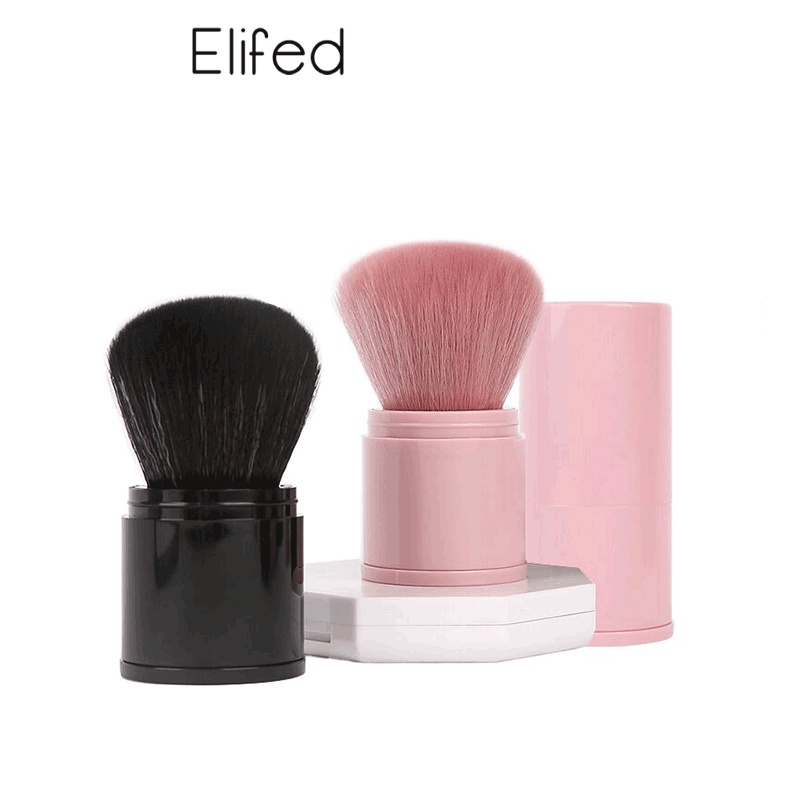 Kuas makeup Soft powder blusher brush Alat makeup Teleskopik