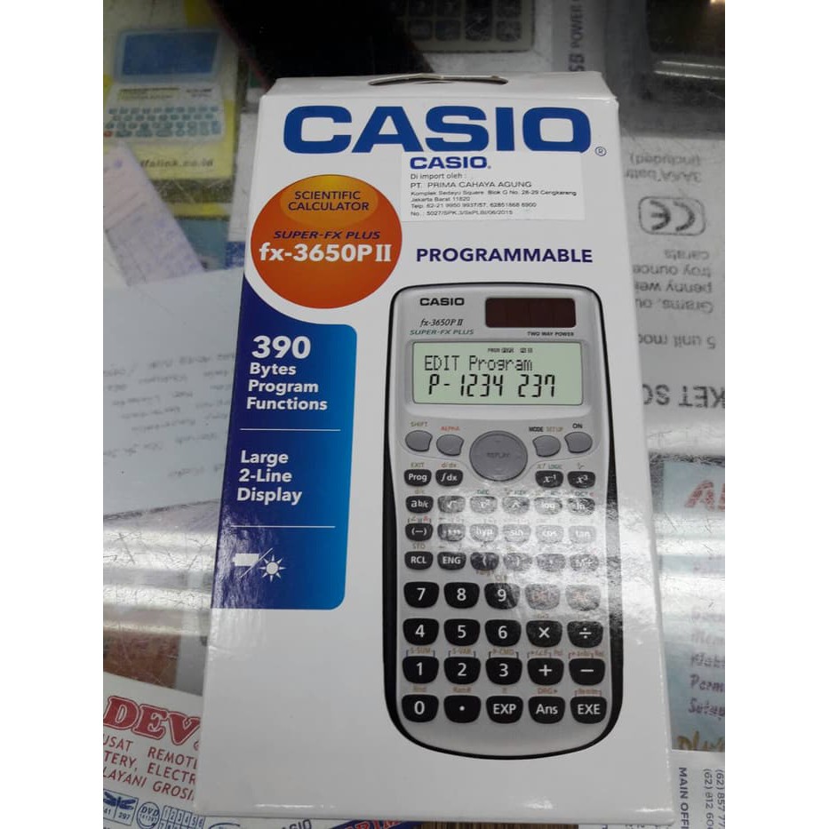 

Kalkulator Meja - Kalkulator Ilmiah - Kalkulator Citizen Kalkulator Scientific Programmable Casio