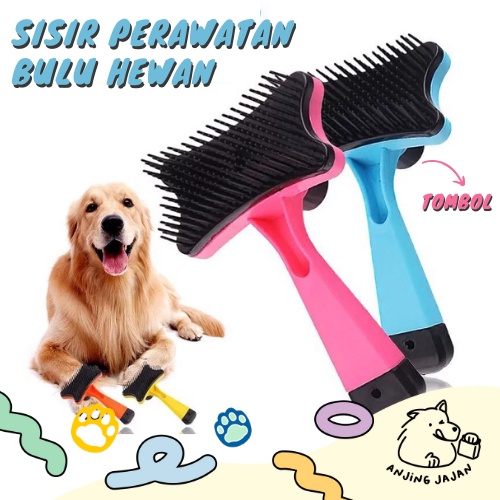 Sisir Pembersih / Perawatan Bulu Anjing Kucing | Sikat Hewan Tombol | Sisir Grooming Anjing dan Kucing | Sisir Anjing | Sisir Kucing | Pet Comb | Pet Brush