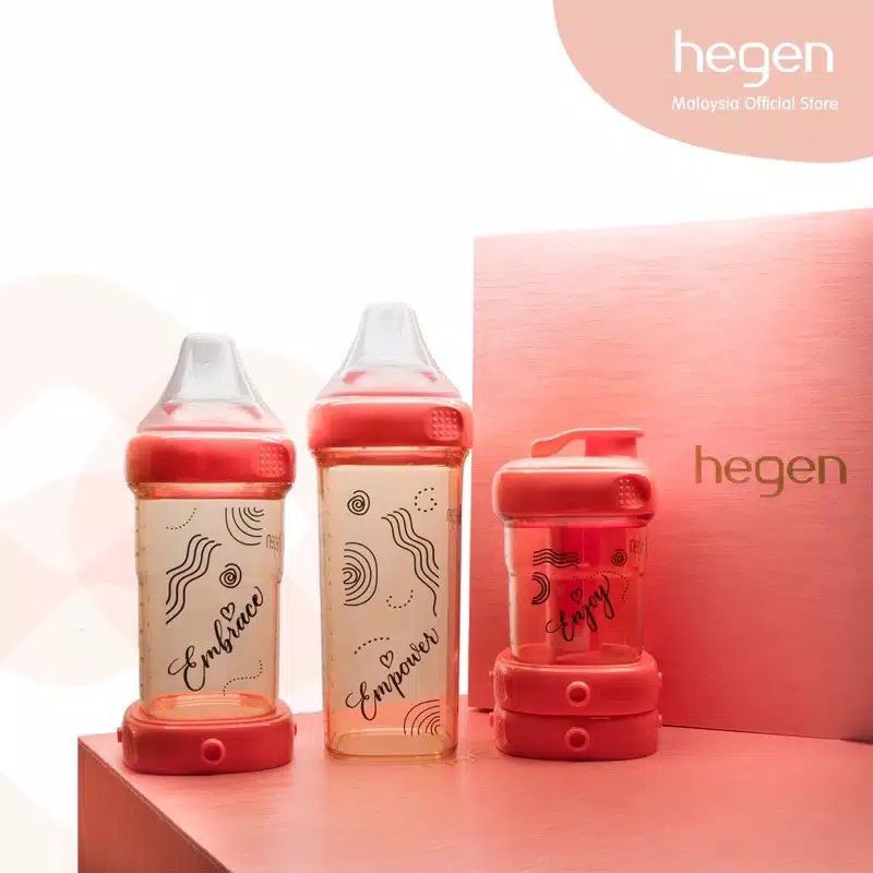 Hegen TRIPLE E SET PPSU bundling set 240ml double electric gift botol susu dot baby bayi breastpump