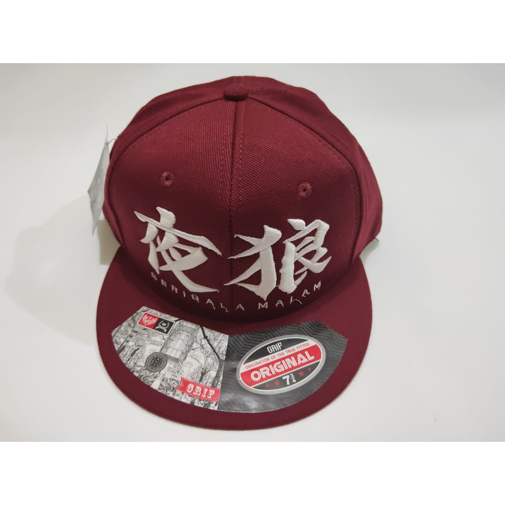 Topi Hip Hop Snapback SERIGALA MALAM cloting bordir