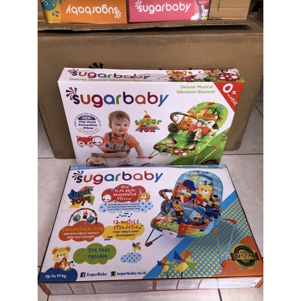 SUGAR BABY BOUNCER 1 RECLINE BOUNCER BABY / MAINAN BABY / SUGAR BABY / TEMPAT DUDUK MAINAN
