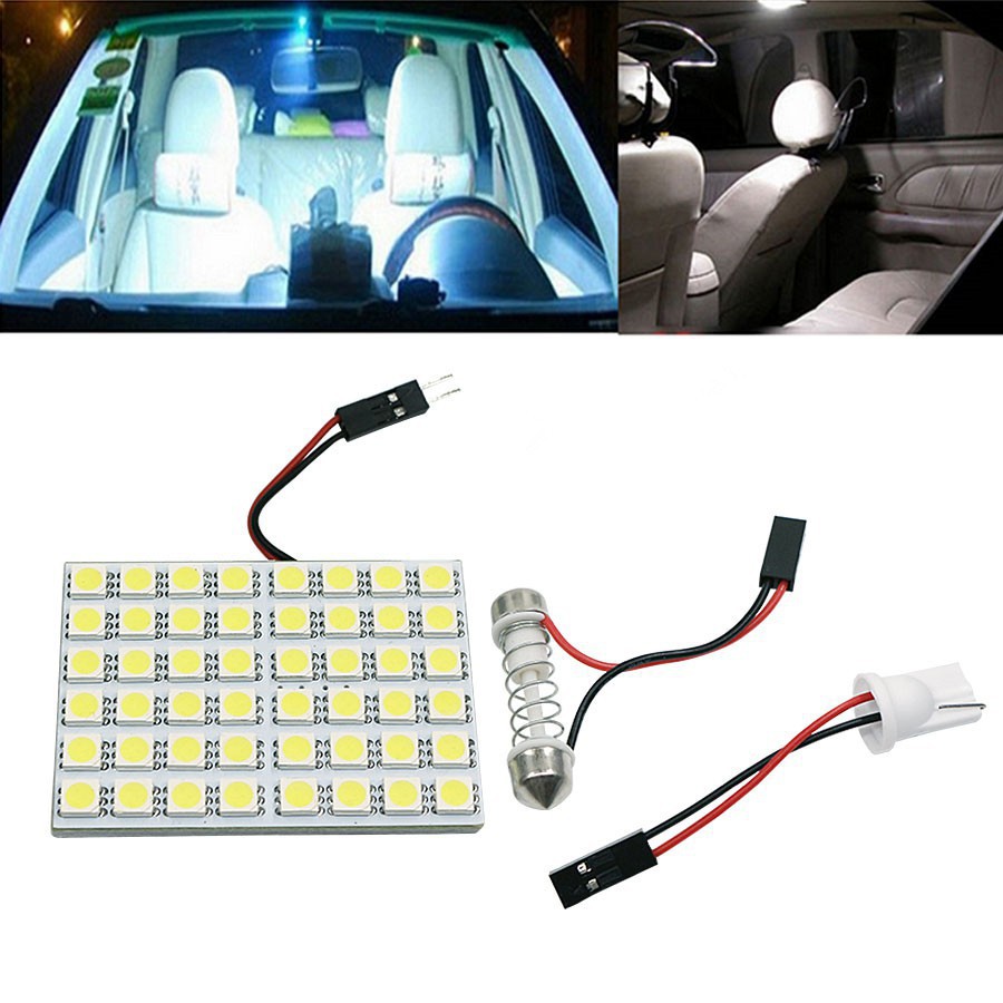 1 Pcs Mobil Panel Membaca Peta Lampu 5050 6 9 12 15 24 36 48 LED SMD Dome Interior Lampu Atap T10