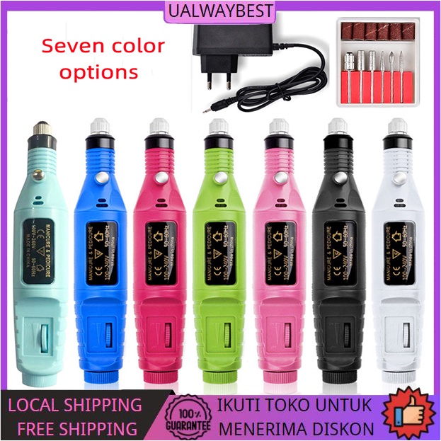 ☆Batasi diskon☆ Bor Gerinda Ukir Electric Nail Drill Grinding Manicure Machine Mesin Kikir Amplas Kuku Listrik Nail Art Pen Set Bor Mini Gerinda Listrik Mini