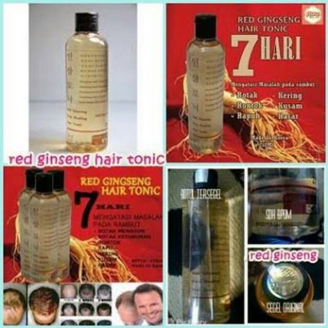 RED GINSENG HAIR TONIC PENYUBUR RAMBUT BPOM ORIGINAL