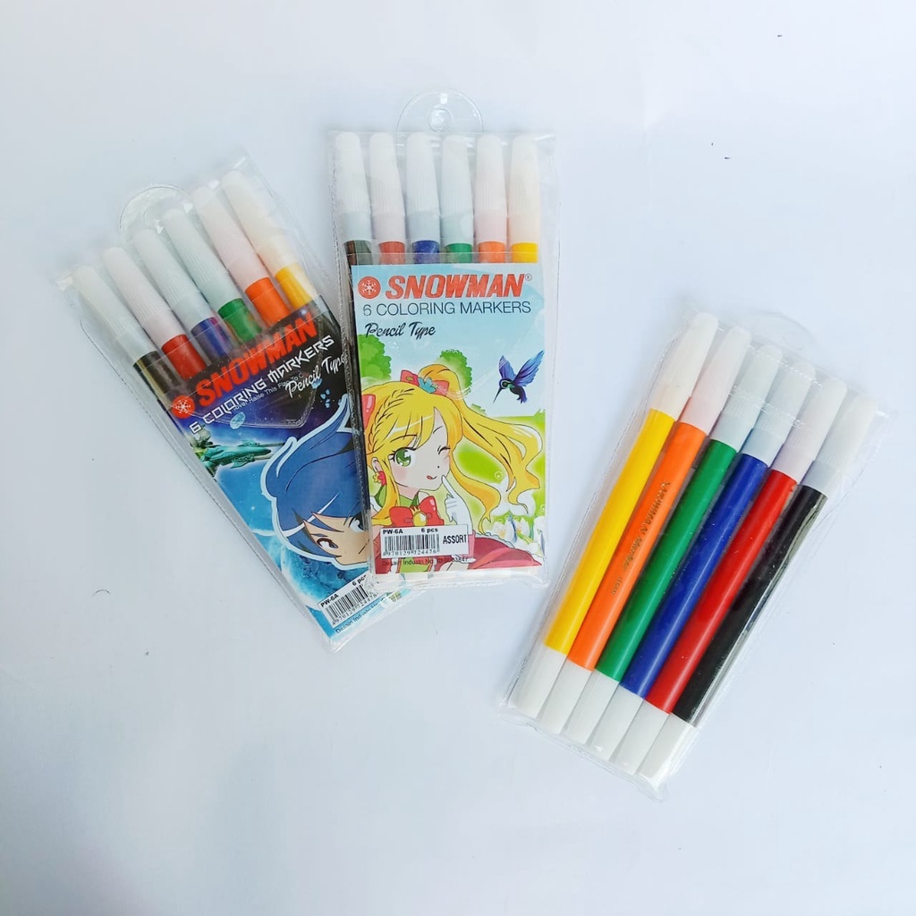 SPIDOL SNOWMAN ISI 6 WARNA | ALHAZEN_BS