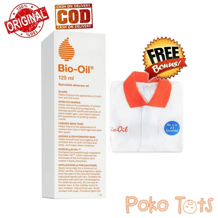 BONUS KAOS Bio-Oil 125ml Perawatan Kulit Stretch Mark Bio Oil 125 ml