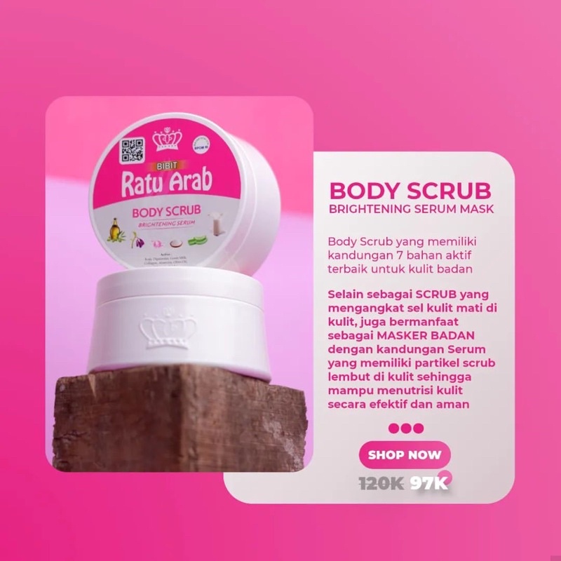 RATU ARAB Body Scrub Lulur Susu 250gr