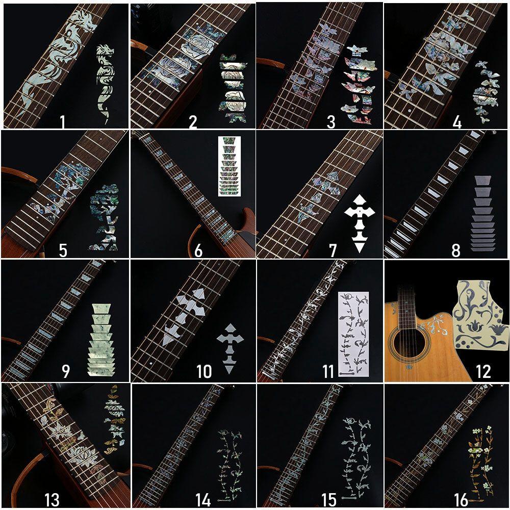 Wonder Fretboard Stiker Kualitas Tinggi Indah Bagian Gitar Elektrik Cross Inlay Decals