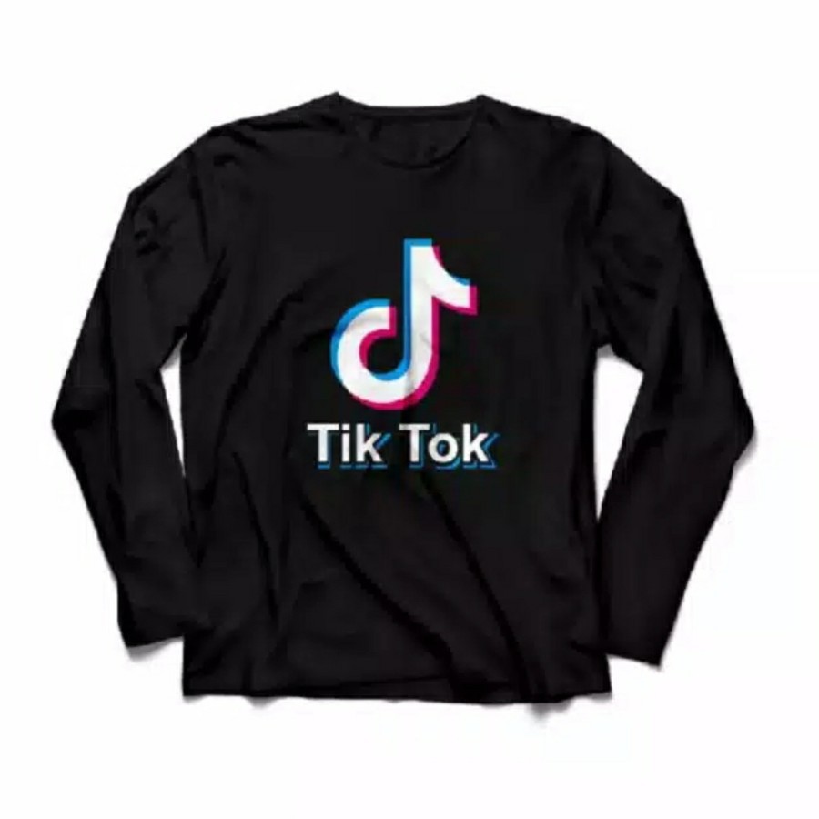 KAOS BAJU DISTRO LENGAN PANJANG PRIA WANITA TIKTOK COMBED 30S/COD