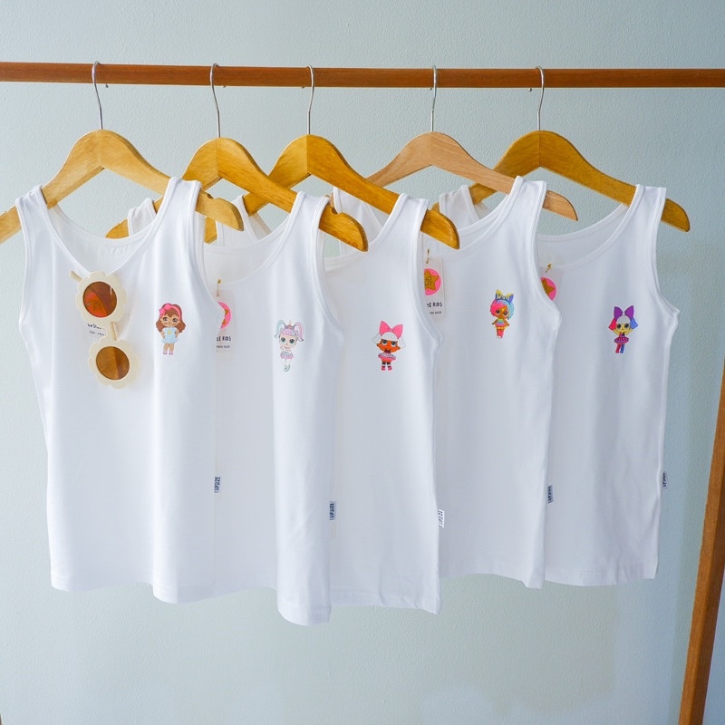 Tangtop Anak Perempuan Remaja SD Tengtop Polos Kaos Dalam Singlet Putih Anak Sekolah Katun Adem