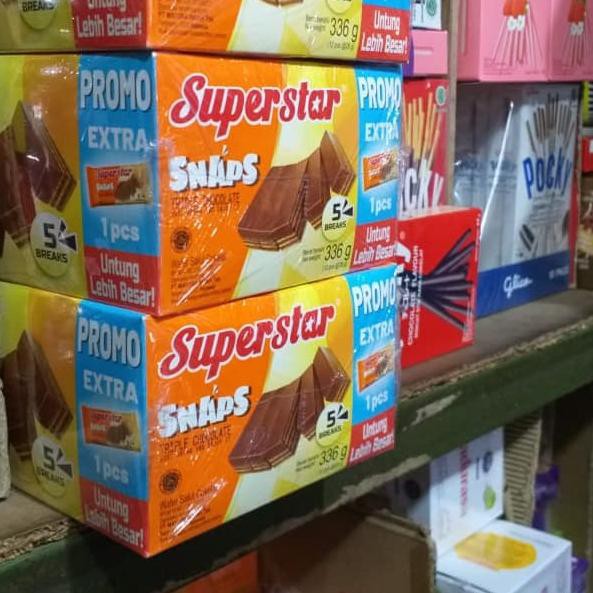 

➩ Wafer Superstar Snaps Triple Chocolate (Kemasan Box isi 12) ☚