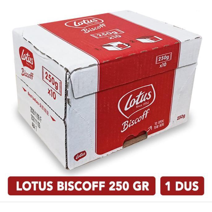 

Lotus Biscoff Biskuit 250 gram 1 Dus isi 10 Bungkus Termurah